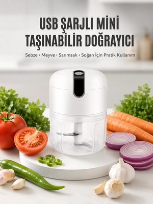 Ankaverse Rondo Doğrayıcı 250 ml Taşınabilir USB Şarjlı Pratik El Rondo Blender Yeni Nesil