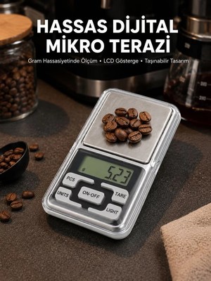 Ankaverse 300 gr Hassas Cep Terazisi Mavi Işıklı LCD Ekranlı Yeni Nesil