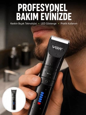 Ankaverse Şarjlı Tıraş Makinesi –dijital Ekranlı Hızlı Şarjlı Profesyonel Kesim Seti Yeni Nesil