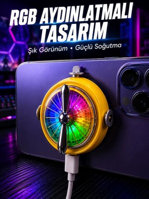 Ankaverse Rgb Işıklı Manyetik Telefon Oyun Soğutucu Fan