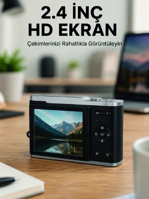 Ankaverse 4K Video Kayıtlı 48 Mp Dijital Fotoğraf Makinesi Otomatik Odaklama