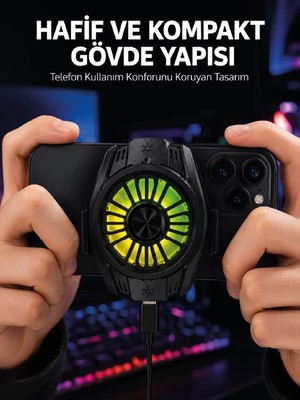 Ankaverse Telefon ve Tablet Uyumlu Manyetik Mobil Soğutucu Fan