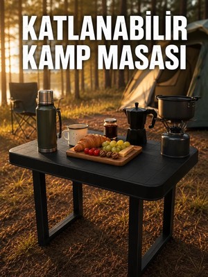 Ankaverse Katlanabilir Kamp Masası Taşınabilir Plastik Piknik ve Bahçe Masası Için Uygun