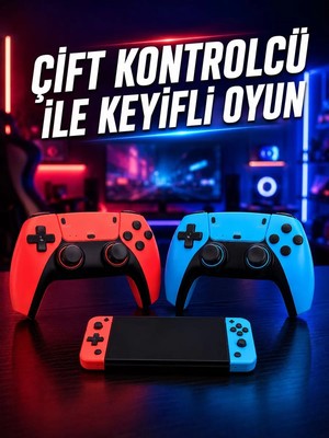 Ankaverse Oyun Konsolu Kablosuz Kontrolcülü Retro Oyun Eğlence Sistemi