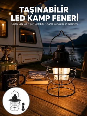 Ankaverse 4 Fonksiyonlu Dekoratif Kamp Lambası – Tungsten Ampul USB Çıkışlı Yeni Nesil