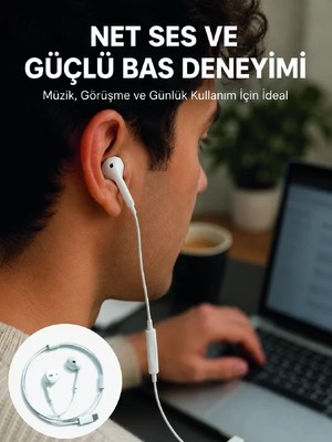 Ankaverse Kablolu Type C Kulak Içi Kulaklık Kristal Netliğinde Ses Kalitesi Yeni Nesil