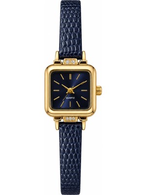 Aybars Kadın Kol Saati, Deeri Kordon, Lacivert Kadran Quartz Analog Bilek Saati
