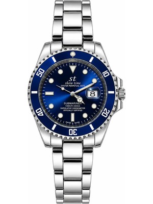 Aybars Erkek Kol Saati, Çelik Kordon, Mavi Kadran Quartz Analog Bilek Saati