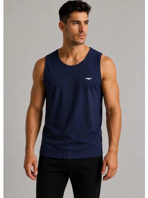 Axxel Erkek Lacivert Askılı Atlet T-SHIRT-D235