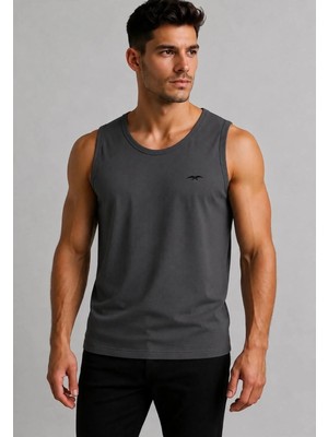 Axxel Erkek Füme Askılı Atlet T-SHIRT-D235