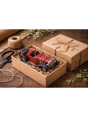 Canarino Vintage Metal Ford Cabriolet Dekoratif Araba – El Yapımı Eskitme Metal Klasik Otomobil Biblosu, Retro Ev & Ofis Dekoru