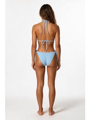 Aquella Doku Detaylı Bebe Mavisi  Üçgen Bikini Takım
