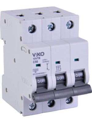 Canarino 10VTB-3C50 Otomatik Sigorta 10KA C Tipi 3 Kutup 50A