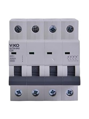 Canarino 4VTB-4C25 Otomatik Sigorta 4,5ka C Tipi 4 Kutup 25A