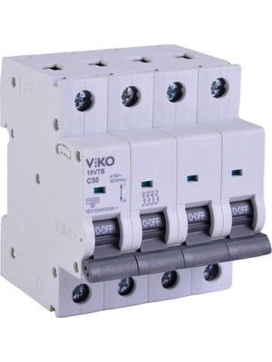Canarino 10VTB-4C50 Otomatik Sigorta 10KA C Tipi 4 Kutup 50A