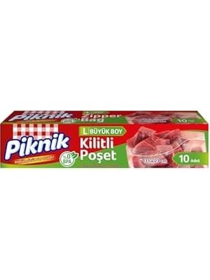 Canarino Piknik Gıda Ambalaj Kilitli Poşet Büyük 10'lu 1396
