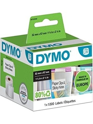 Canarino Dymo Lw 1154 Etiket Muadil 32 mm x 57 mm 1000 Adet Etiket LW-450