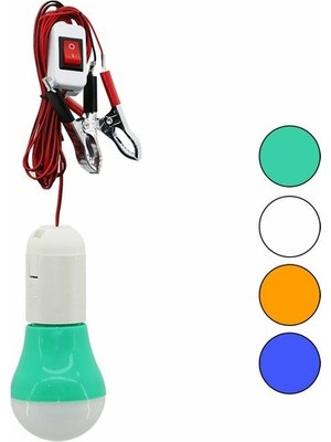 Go İthalat Seyyar - LED Lamba Akü Takviye Kablolu= 4mt 12V - 5W (5297)