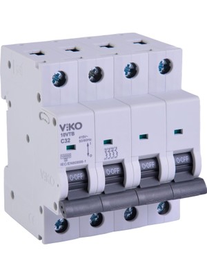 Canarino 10VTB-4C32 Otomatik Sigorta 10KA C Tipi 4 Kutup 32A