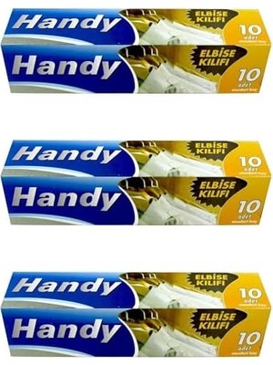 Canarino Handy Vakumsuz Şeffaf Giyisi Elbise Ceket Mont Askı Kılıfı Poşeti Torbası - 10 Adetlik 3 Kutu
