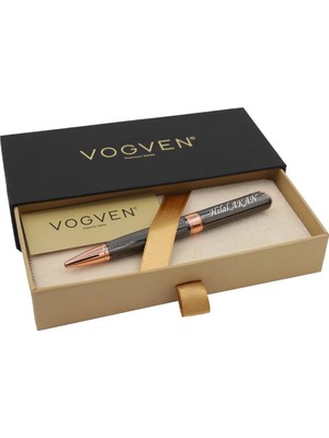 Vogven Marka Isme Özel Premium Krom-Bakır Tükenmez Kalem