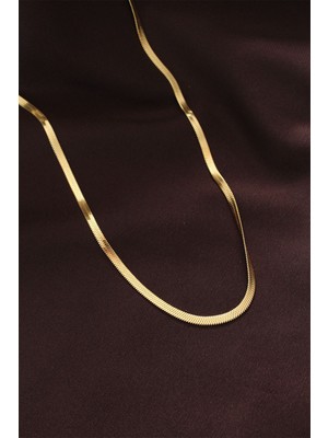 Akıllı Bayi 316L Çelik Altın Renk 60 cm Italyan Zincir Kolye