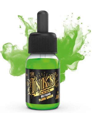 Ak Interactive 16045, 30 Ml. Floresan Yeşil Akrilik Mürekkep