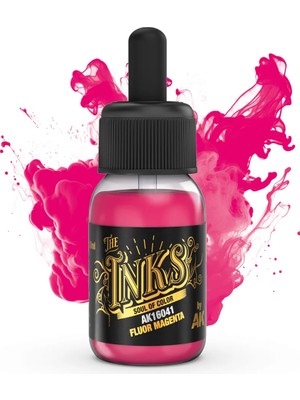 Ak Interactive 16041, 30 Ml. Floresan Magenta Akrilik Mürekkep