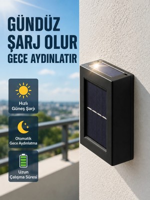 Tios Shop Krm Şeffaf Abajurlu Duvar Tipi Solar Işıkyeni Nesil Krm