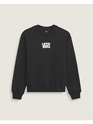 Vans Stretch Logo Crew Erkek Siyah/beyaz Sweatshirt VN00105MY281