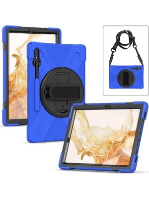 Royaleks Samsung Galaxy T737 Tab S7 Fe 12.4 Kılıf Amazing Tablet Kapak - Mavi