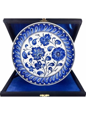 Çini Evi Iznik Çini Tabak  Geleneksel Lotus Desenli 18 cm
