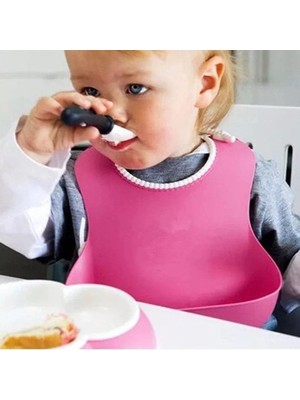 Altaylar Tedarik Çocuk Bebek Mama Önlüğü Dökülme Engelleyici Bükülebilir Pembe