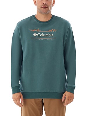 Columbia Nature And Back Crew Erkek Yeşil Outdoor Sweatshirt CS0329-353