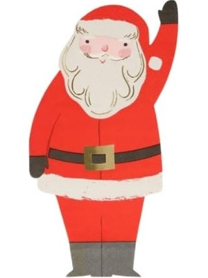 Nacario Meri Meri - Jolly Christmas Santa Napkins - Noel Baba Peçeteler (16'lı)