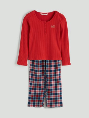 Lc Waikiki Yeni Sezon Bisiklet Yaka Ekose Kadın Pijama Takımı