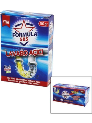Formula 505 Granül ve Toz 50GR Tekli Lavabo Açar