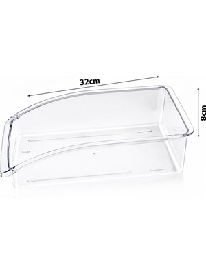 Urve UR-3582 Plastik Mika Modüler Çok Amaçlı Organizer 32X8CM Şeffaf Düzenleyici