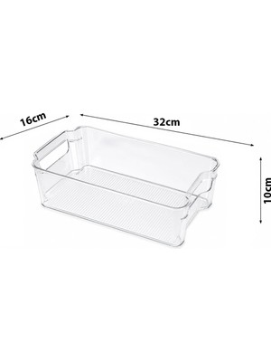 Urve UR-3569 Plastik Mika Modüler Çok Amaçlı Organizer 32X16X10CM Şeffaf Düzenleyici