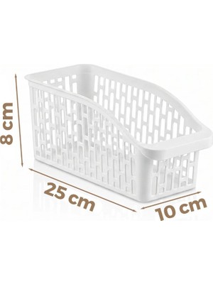 Urve UR-3561 Plastik Çok Amaçlı Organizer 25X10X8CM Mini Beyaz Düzenleyici