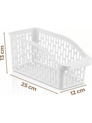 Urve UR-3564 Plastik Çok Amaçlı Organizer 25X13X12CM Beyaz Jumbo Düzenleyici
