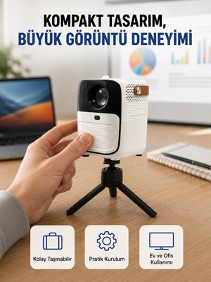 Epilons 50 Inç Tv Deneyimli Projektör – Yakın Mesafede Geniş Görüntü Yeni Nesil