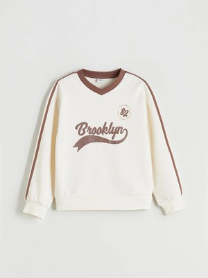 Lc Waikiki Yeni Sezon Brooklyn Baskılı Kız Çocuk Sweatshirt