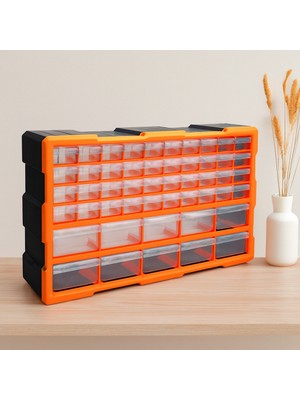 Ozkr Store 3'lü Monoblok Plastik Çekmece Seti 50L (62X15.7X36 Cm)