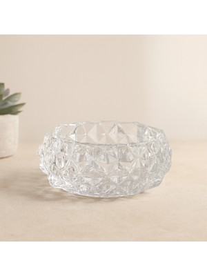 Ozkr Store Yuvarlak Cam Küllük 12.8 cm (Diamond Kristal)