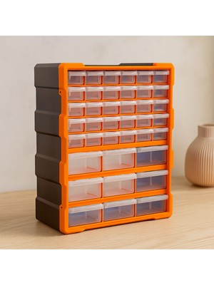 Ozkr Store Monoblok Çekmece Seti 38.1X15.7X47.5 cm 4'lü Plastik Saklama