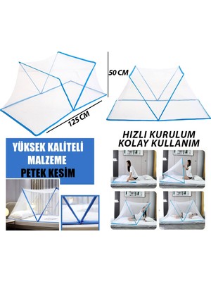 Mabelme Store Sinek Koruyucu Cibinlik - Tül Çocuk - Bebek Portatif Kullanım 50X125CM