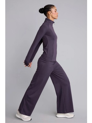 DeFacto Ultra Yumuşak Toparlayıcı Yüksek Bel Wide Leg Geniş Paça Uzun Sporcu Pantolon H5290AX26AU