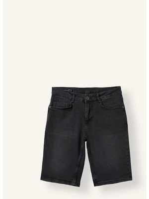 DeFacto Regular Fit Yıkamalı Jean BERMUDA I6894AX26AU