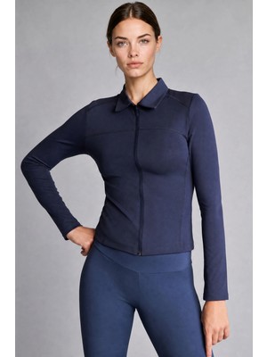 DeFacto Slim Fit Gömlek Yaka Fermuarlı Hırka H6015AX26AU